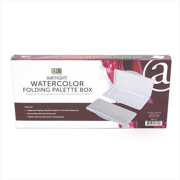 Art Advantage Airtight Watercolor Folding Palette Box 33 Wells