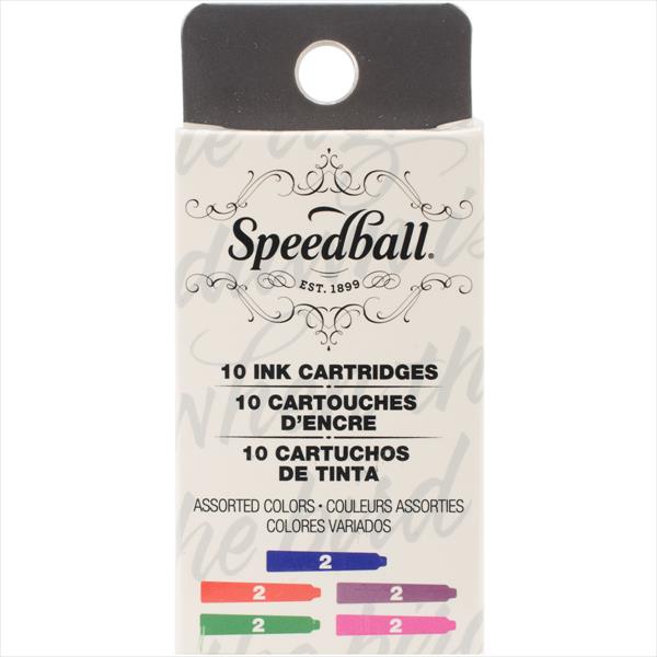 Speedball assorted color ink cartridges 10 pack