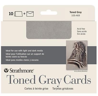 Strathmore Toned Gray Cards 10 Pack