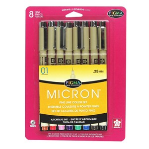 Micron Pigment Liner Assorted Colour Set