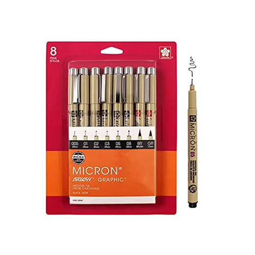 Micron Pigment Liner Assorted Pack - Black - Image 1