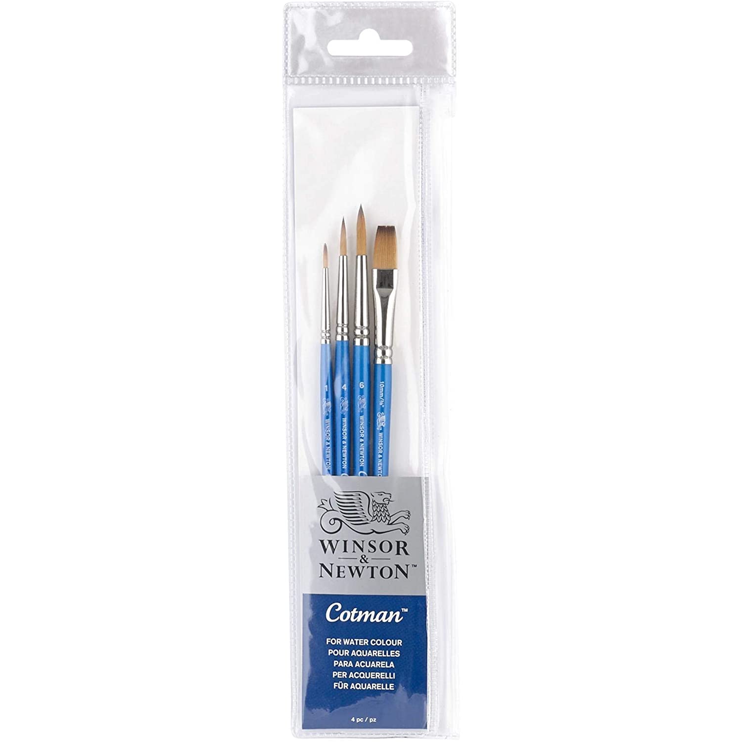 Winsor and Newton Cotman Brush Short Handle (Pack of 4)