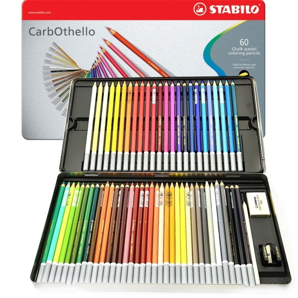 STABILO CarbOthello 60色セット Stabilo CarbOthello Chalk-Pastel Coloured Pencil Sets -