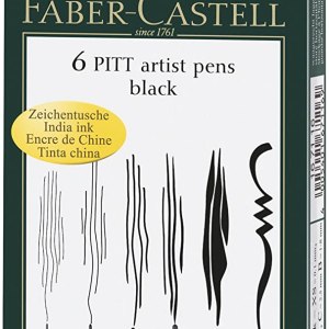 Faber-Castell Black PITT Artist Pen - Pack of 6