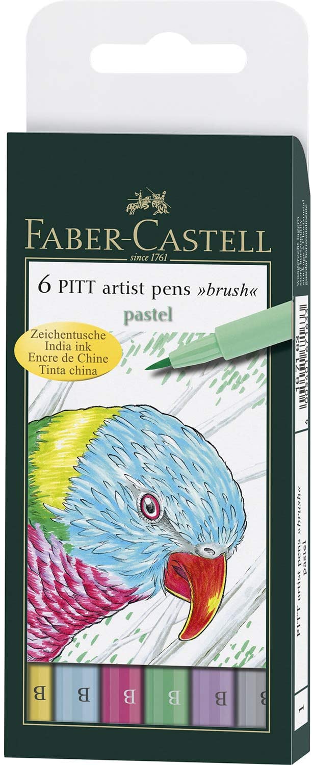 Faber-Castell Pitt Artist Pen Pastel (6 Pack)