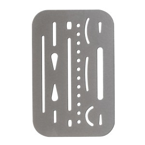Pacific Arc 26 Hole Solid Stainless Steel Erasing Shield (ER-26)