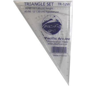 Pacific Arc Scholastic Acrylic Triangle Set, 30/60 and 45/90 Degrees