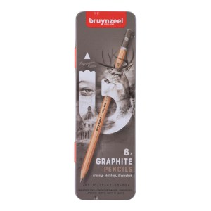 BRUYNZEEL Expression graphite pencil tin | 6 pieces