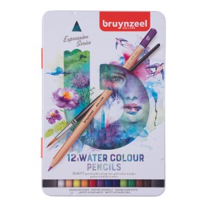 BRUYNZEEL Expression watercolour pencil tin | 12 colours