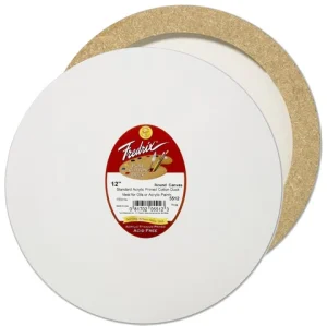 Fredrix Round Stretched Canvas - Image 1