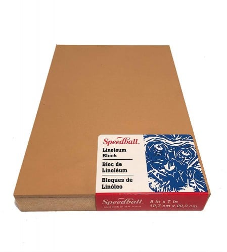 Speedball Brown Mounted Linoleum