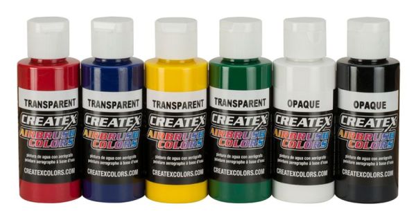 Createx Airbrush Primary set of 6