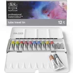 Winsor and Newton Professional Watercolour 12 Tube Travel Tin