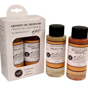 M. Graham Walnut Oil and Walnut Alkyd Medium 2oz Set